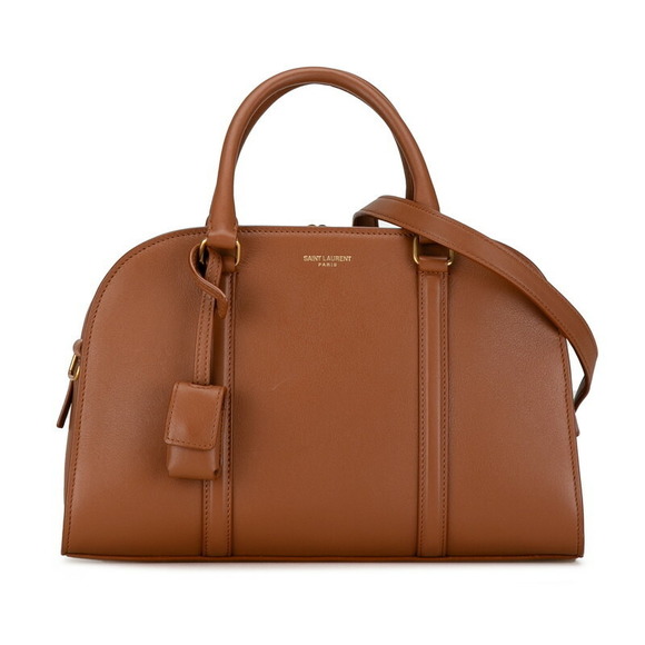 Saint Laurent 2Way Shoulder Lock Duffle Brown Bag Baby - Picture 1 of 10
